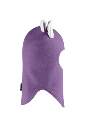 Зимова шапочка-шолом Corona.hm "Кицюня" фіалка