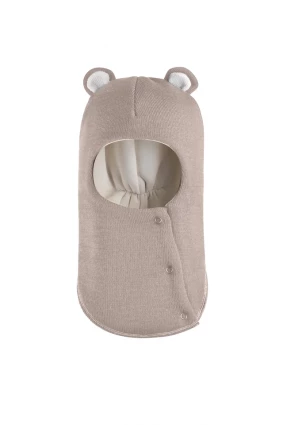 Зимова шапочка-шолом Corona.hm "Ведмедик" з кнопочками лате