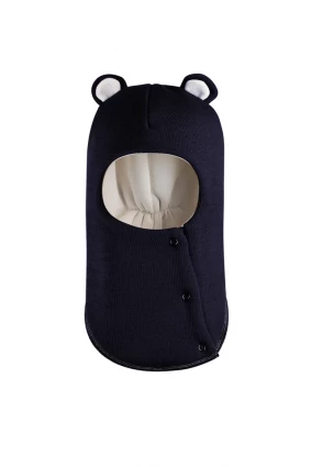 Зимняя шапочка-шлем Corona.hm "Мишутка" на кнопках синий