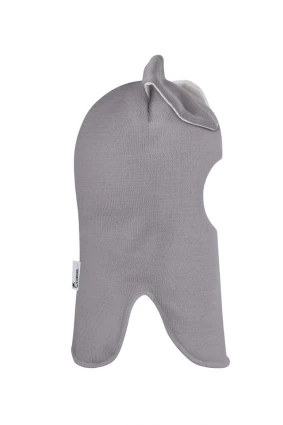 Зимова шапочка-шолом Corona.hm "Зайка" димка  білий бантик