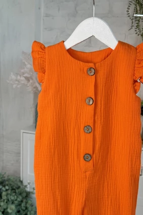 Ромпер з мусліну *Оранж* + косинка