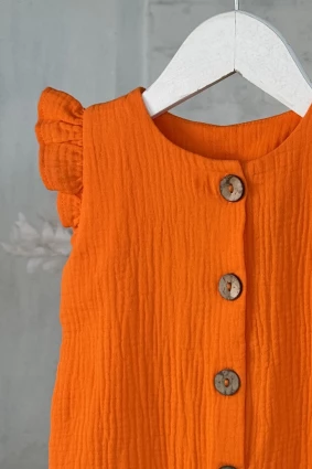 Ромпер з мусліну *Оранж* + косинка