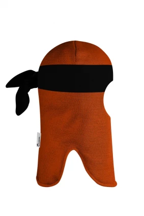 Зимова шапочка-шолом Corona.hm "Ніндзя"  помаранчевий
