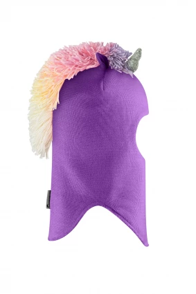 Зимова шапочка-шолом Corona.hm "Єдиноріжка" фіалка