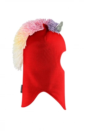 Зимова шапочка-шолом Corona.hm "Єдиноріжка" червоний