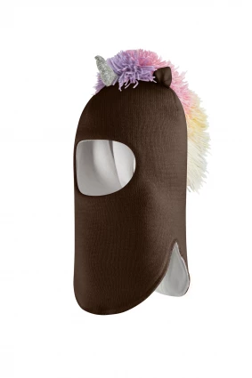 Зимова шапочка-шолом Corona.hm "Єдиноріжка" шоколад