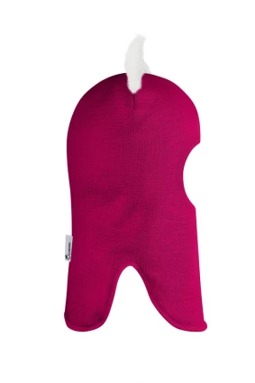 Зимняя шапочка-шлем Corona.hm "Лисичка" малина