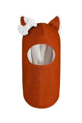 Зимняя шапочка-шлем Corona.hm "Лисичка" оранж