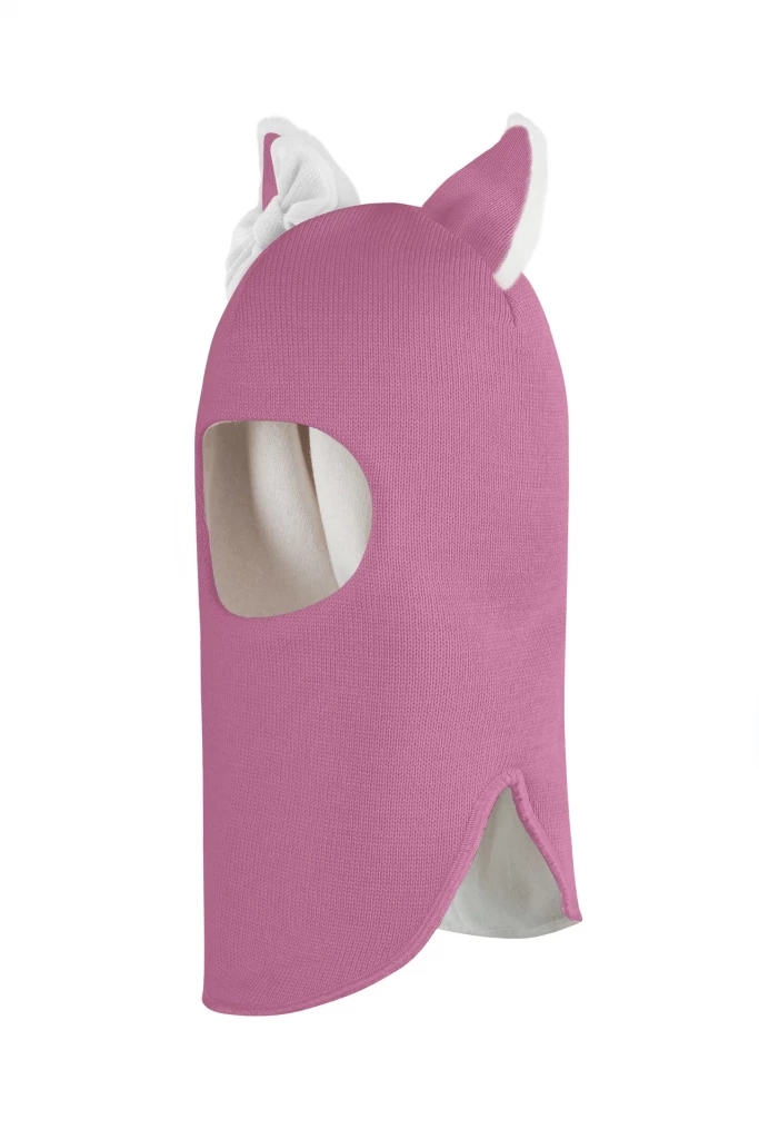 Зимова шапочка-шолом Corona.hm "Лисичка" пильно-рожевий