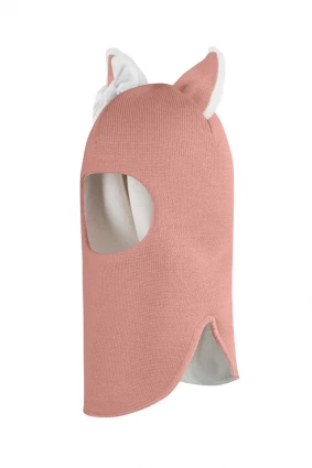 Зимняя шапочка-шлем Corona.hm "Лисичка" пудра