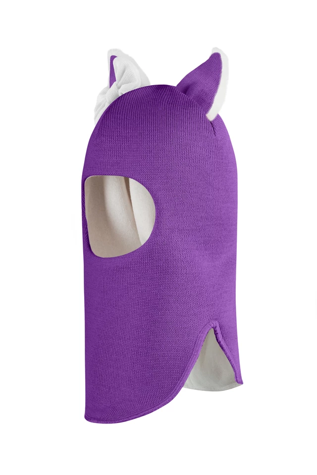 Зимняя шапочка-шлем Corona.hm "Лисичка" фиалка
