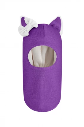 Зимова шапочка-шолом Corona.hm "Лисичка" фіалка