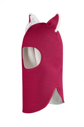 Зимняя шапочка-шлем Corona.hm "Лисичка"  ягодный