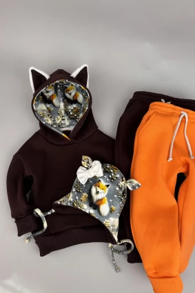 Костюм Corona.hm *Лисичка* шоколад з додатковими штанами та шапочкою (шапочка на вибір)