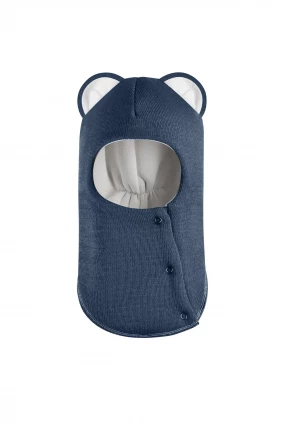 Зимова шапочка-шолом Corona.hm “Лев” із кнопками  джинс