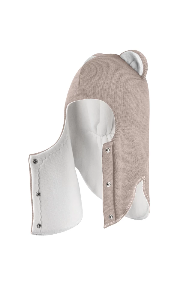 Зимова шапочка-шолом Corona.hm “Лев” із кнопками  лате