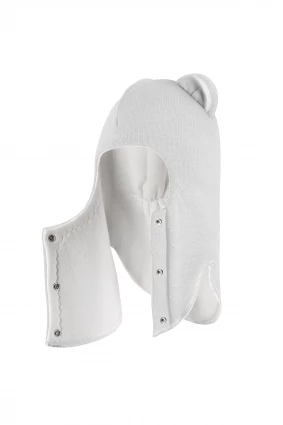 Зимова шапочка-шолом Corona.hm “Лев” із кнопками  молоко