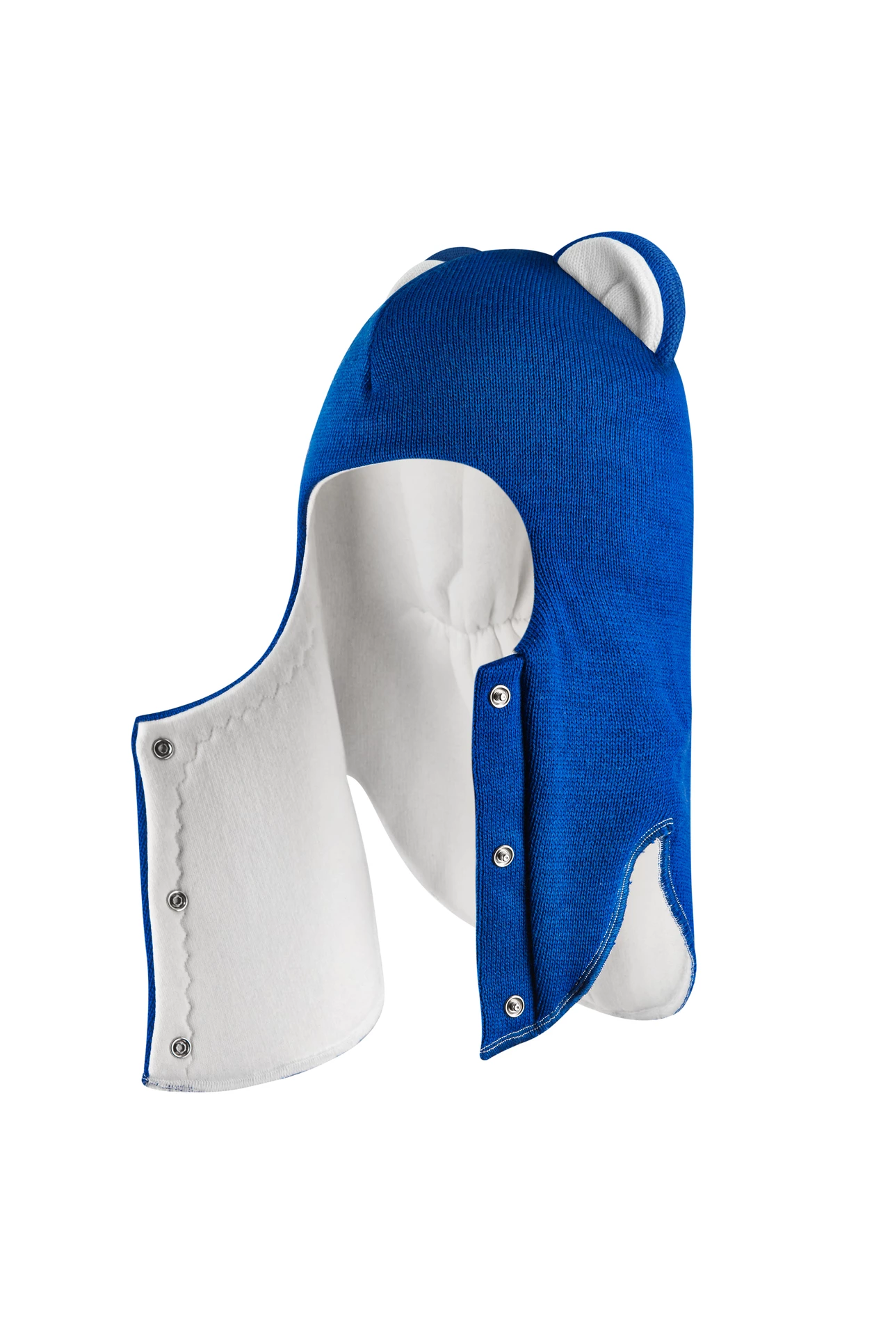 Зимова шапочка-шолом Corona.hm "Міс Левиця"  із кнопками  електрик