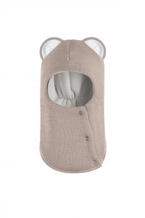 Зимова шапочка-шолом Corona.hm "Міс Левиця"  із кнопками  лате