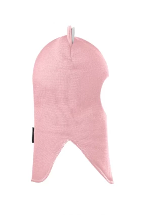 Зимова шапочка-шолом Corona.hm "Міс Левиця"  із кнопками  рожевий