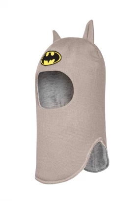 Зимняя шапочка шлем Corona.hm "Бэтмен" латте