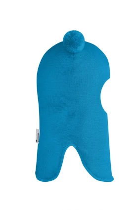 Зимова шапочка-шолом Corona.hm "Пандочка" бірюза