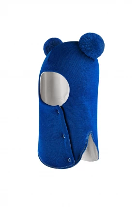 Зимова шапочка-шолом Corona.hm "Пандочка"  із кнопками  електрик