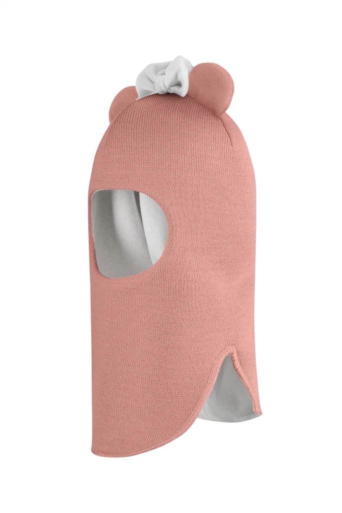 Зимова шапочка-шолом Corona.hm "Міс Мінні" пудра