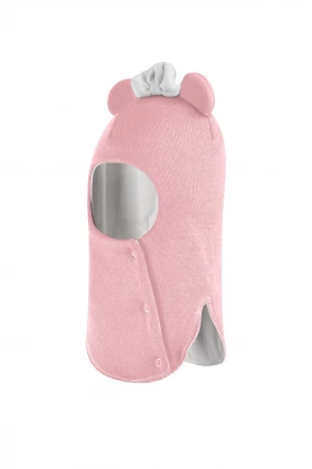 Зимова шапочка-шолом Corona.hm "Міс Мінні" з кнопочками рожевий