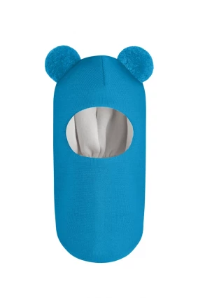 Зимова шапочка-шолом Corona.hm "Пандочка" бірюза