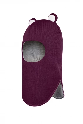 Зимова шапочка-шолом Corona.hm "Міс Ведмедиця" бордо