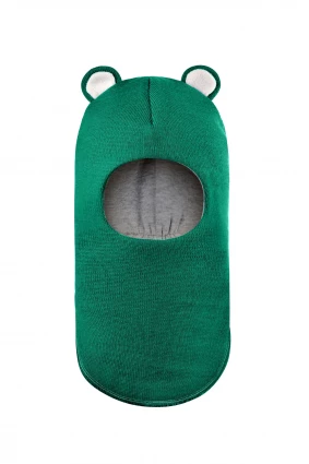 Зимова шапочка-шолом Corona.hm "Міс Ведмедиця" смарагд