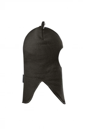 Зимова шапочка-шолом Corona.hm "Міс Ведмедиця" з кнопочками графіт