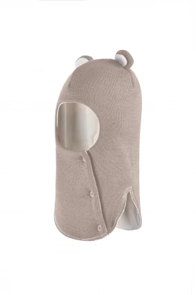 Зимова шапочка-шолом Corona.hm "Міс Ведмедиця" з кнопочками лате