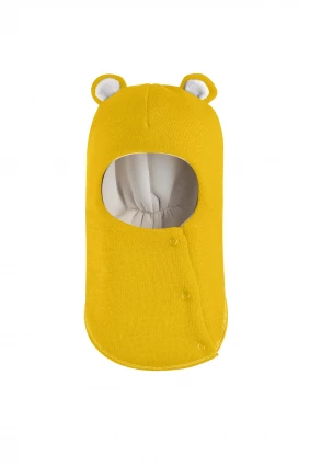 Зимова шапочка-шолом Corona.hm "Міс Ведмедиця" з кнопочками сонце