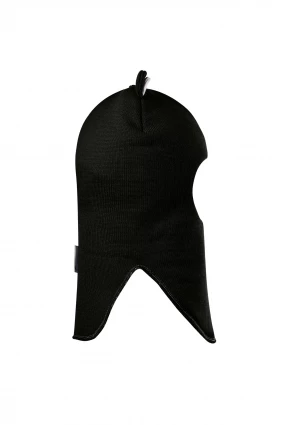 Зимова шапочка-шолом Corona.hm "Міс Ведмедиця" з кнопочками чорний