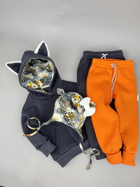 Костюм Corona.hm *Лисичка* графіт з додатковими штанами та шапочкою (шапочка на вибір)