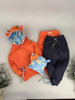 Костюм Corona.hm *Жирафчик* помаранчевий з додатковими штанами та шапочкою (шапочка на вибір)