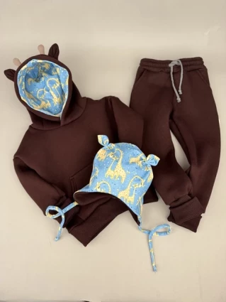 Костюм Corona.hm *Жирафчик* шоколадний з шапочкою (шапочка на вибір)