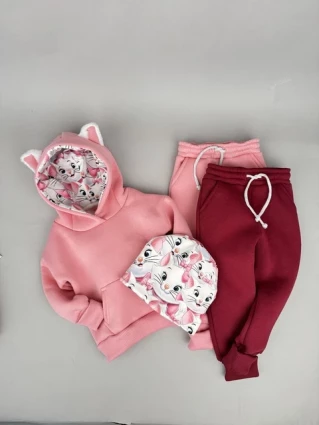 Костюм Corona.hm *Кицюня* рожевий з додатковими штанами та шапочкою (шапочка на вибір)