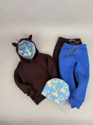 Костюм Corona.hm *Жирафчик* шоколадний з додатковими штанами та шапочкою (шапочка на вибір)