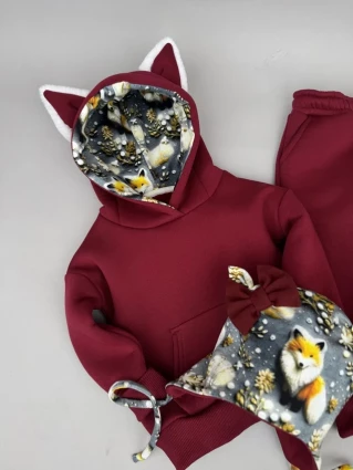 Костюм Corona.hm *Лисичка* бордо з шапочкою (шапочка на вибір)