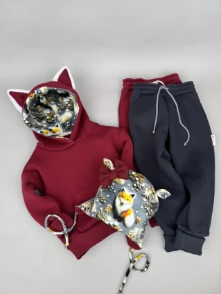 Костюм Corona.hm *Лисичка* бордо з додатковими штанами та шапочкою (шапочка на вибір)