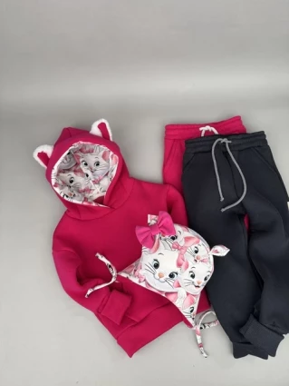 Костюм Corona.hm *Кицюня* малина з додатковими штанами та шапочкою (шапочка на вибір)