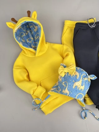 Костюм Corona.hm *Жирафчик* жовтий з додатковими штанами та шапочкою (шапочка на вибір)