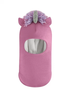 Зимова шапочка-шолом Corona.hm "Єдиноріжка" пильно-рожевий